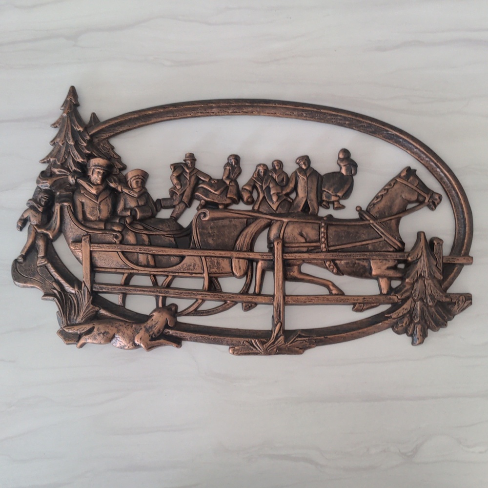 Copper-Tone Winter Wonderland Wall Art